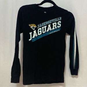Jacksonville Jaguars NFL Long Sleeve Black‎ T-shirt Youth Football Medium 10/12